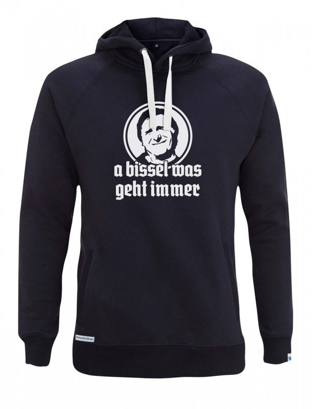 A bissel was Hoodie - dunkelblau